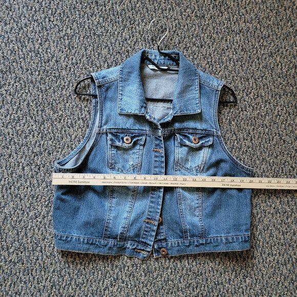 Vintage Highway Jeans Jacket Sleeveless Women’s Jacket Vest Size 1X - Picture 9 of 15